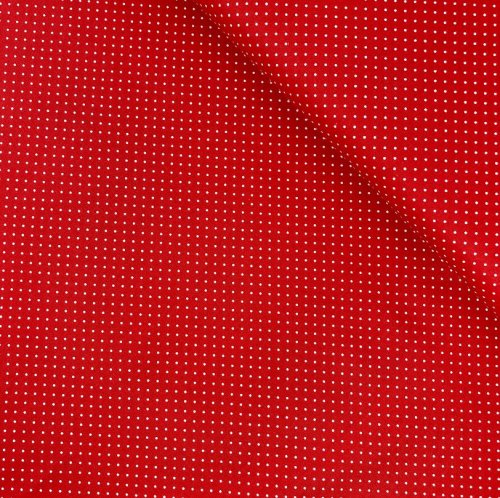 Baumwolle - Petit dots - rot
